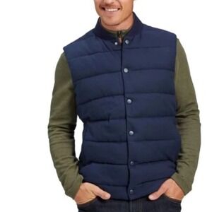 MIZZEN + MAIN York Blue Puffer Quilted‎ Golf Vest York Jacket Men's Size Large
